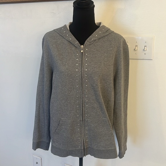 New York and Company Cotton Zip Up, Sz. XL. - Picture 3 of 13